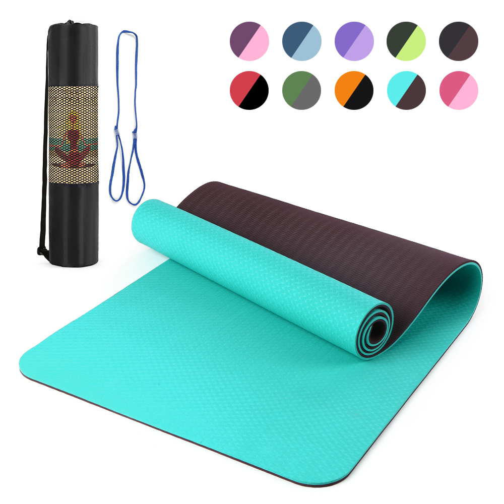 Thảm tập Yoga 2 màu thể thao dày chống trượt 72.05 × 24.01in