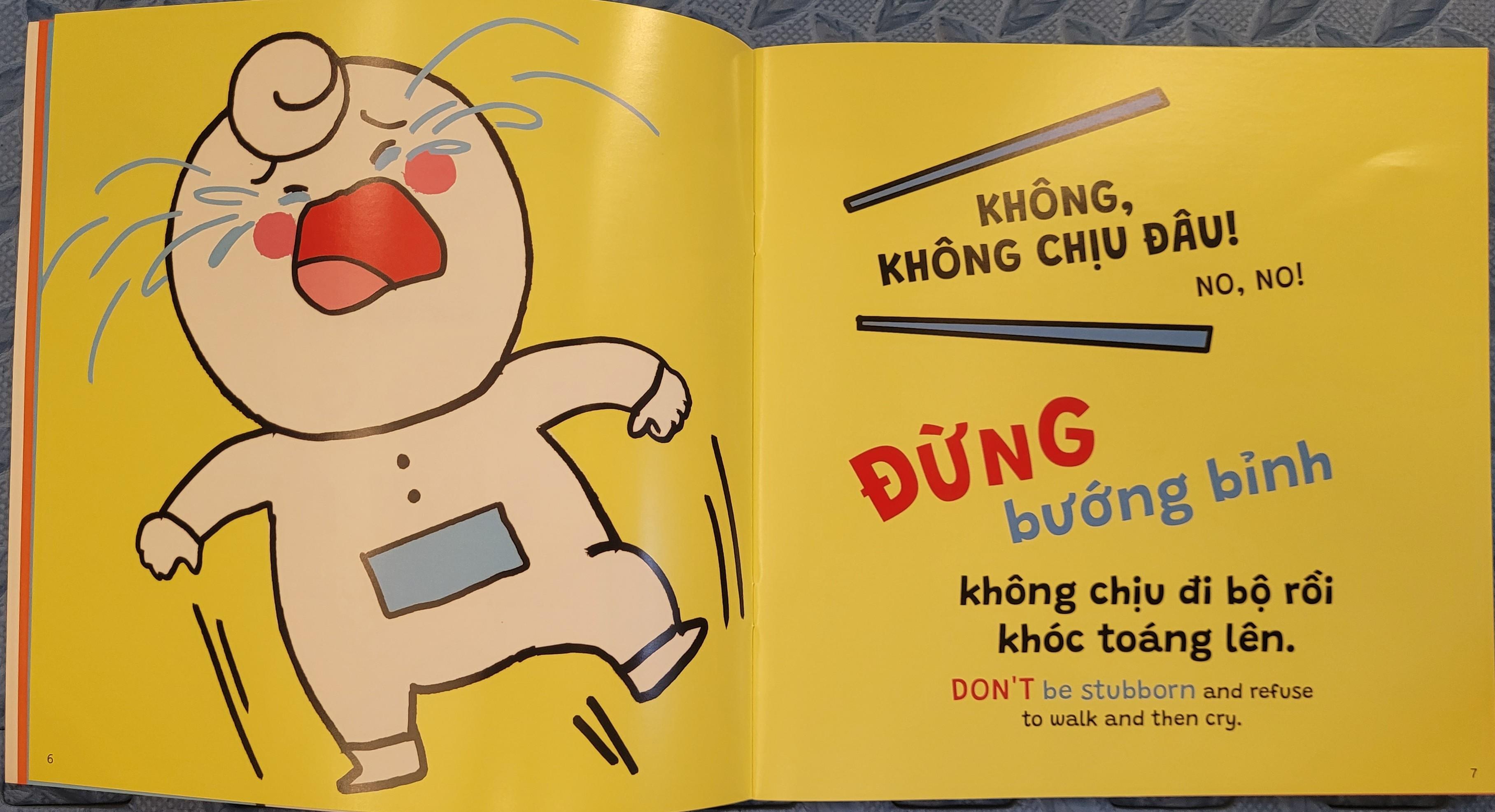 Sách Ehon Miu Bé Nhỏ Phần 4 Song Ngữ - Miu Bé Nhỏ Đừng Bướng Bỉnh Nhé