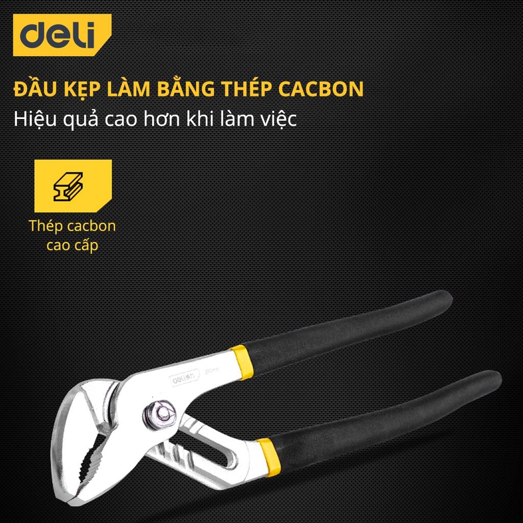 Kìm Mỏ Quạ Deli 10 Inch Cao Cấp - Giúp Giữ, Kẹp, Cắt Vật Dụng, Dành Cho Thợ Điện Nước Chuyên Nghiệp - DL2610