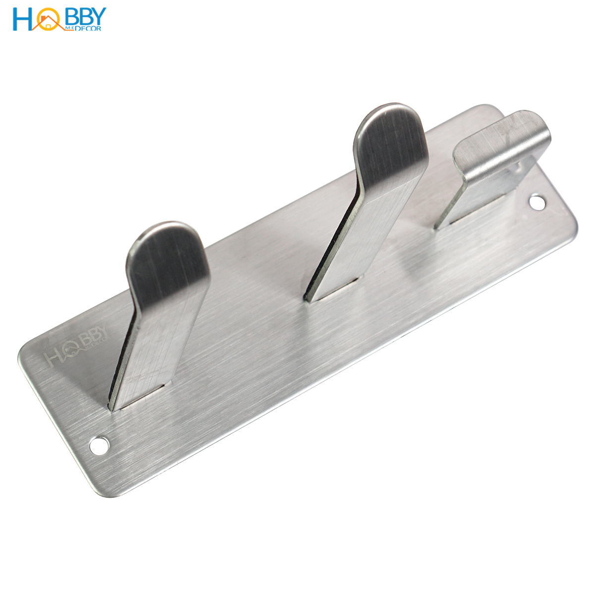 Giá treo máy sấy tóc và phích cắm HOBBY Home Decor MS3PC dán tường gạch men - chuẩn Inox 304 và kèm keo dán