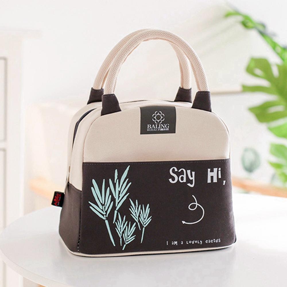 Thời Trang Mới Dễ Thương Canvas Túi Đựng Đồ Ăn Trưa Nhiệt Thực Phẩm Màng Nhôm Cách Nhiệt Túi Du Lịch Thường Ngày Mát Nhiệt Dã Ngoại Túi Dành Cho Trẻ Em