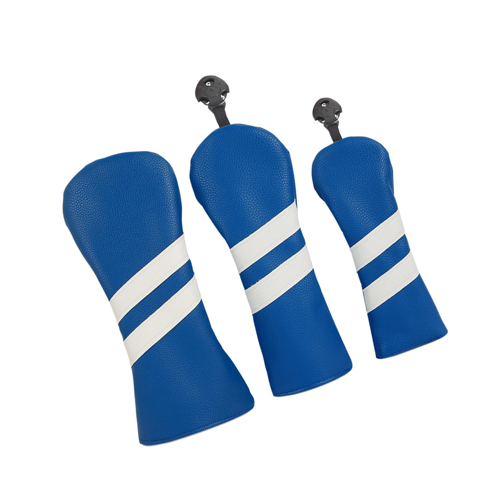 3Pcs Golf Wood Headcovers Golf Club Head Cover Portable Golf Driver Head Covers Protector Golf Club Protectors for Golfer Sports Accessories