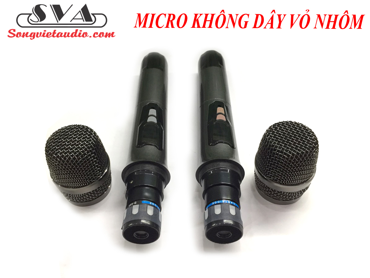 MICRO KHÔNG DÂY UHF LOA KÉO, AMPLI (ĐEN BÓNG) - 1 CẶP