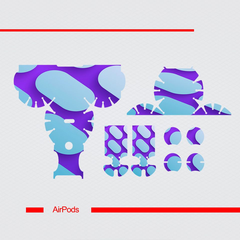 Miếng dán skin chống bẩn cho tai nghe AirPods in hình thiết kế - atk197 (bản không dây 1 và 2)