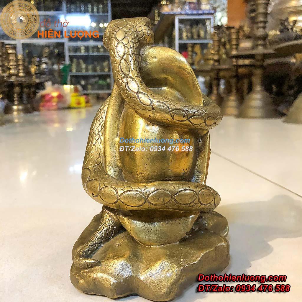Rắn Cuốn Thỏi Tiền Tài Lộc - Tượng 12 Con Giáp