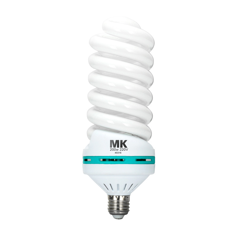 Bóng đèn compact xoắn highlight MK 200W / 5500K hỗ trợ quay phim , chụp ảnh studio chống chói ,tiết kiệm điện