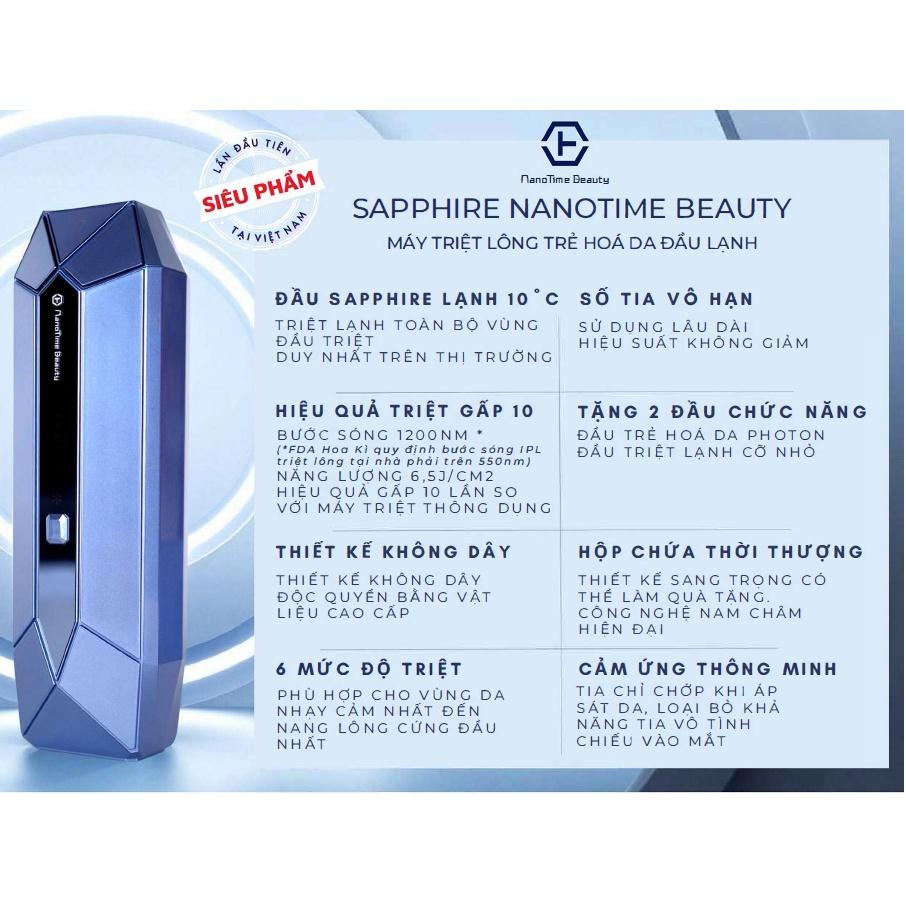 Máy triệt lông, máy tẩy lông NanoTime Beauty B65Pro Chính Hãng công nghệ triệt lạnh 10 độ C vĩnh viễn tại nhà