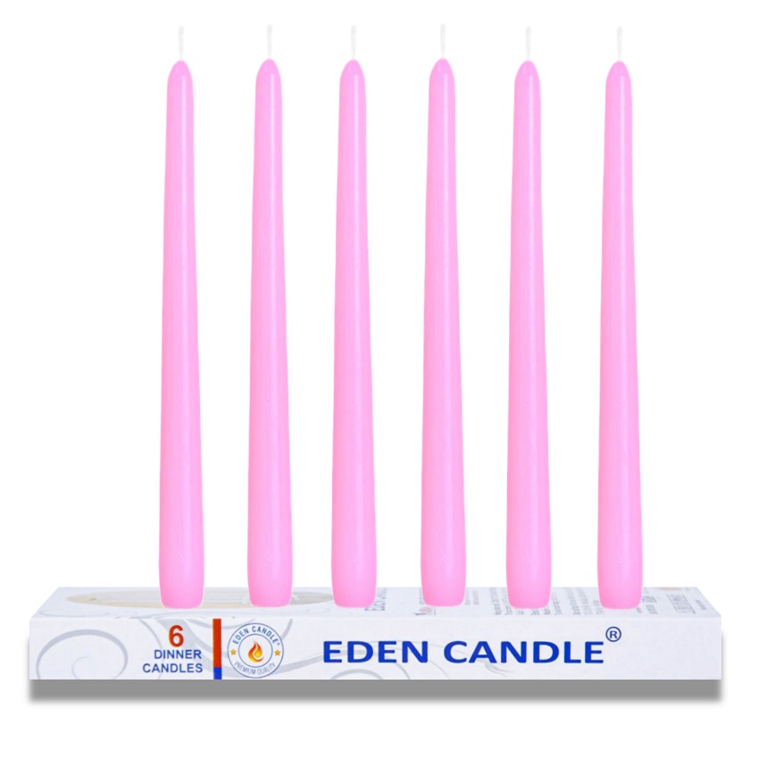 Hộp 6 Nến Thơm Taper Eden Candle FTRAMART EDC2331 (25cm) - Hồng