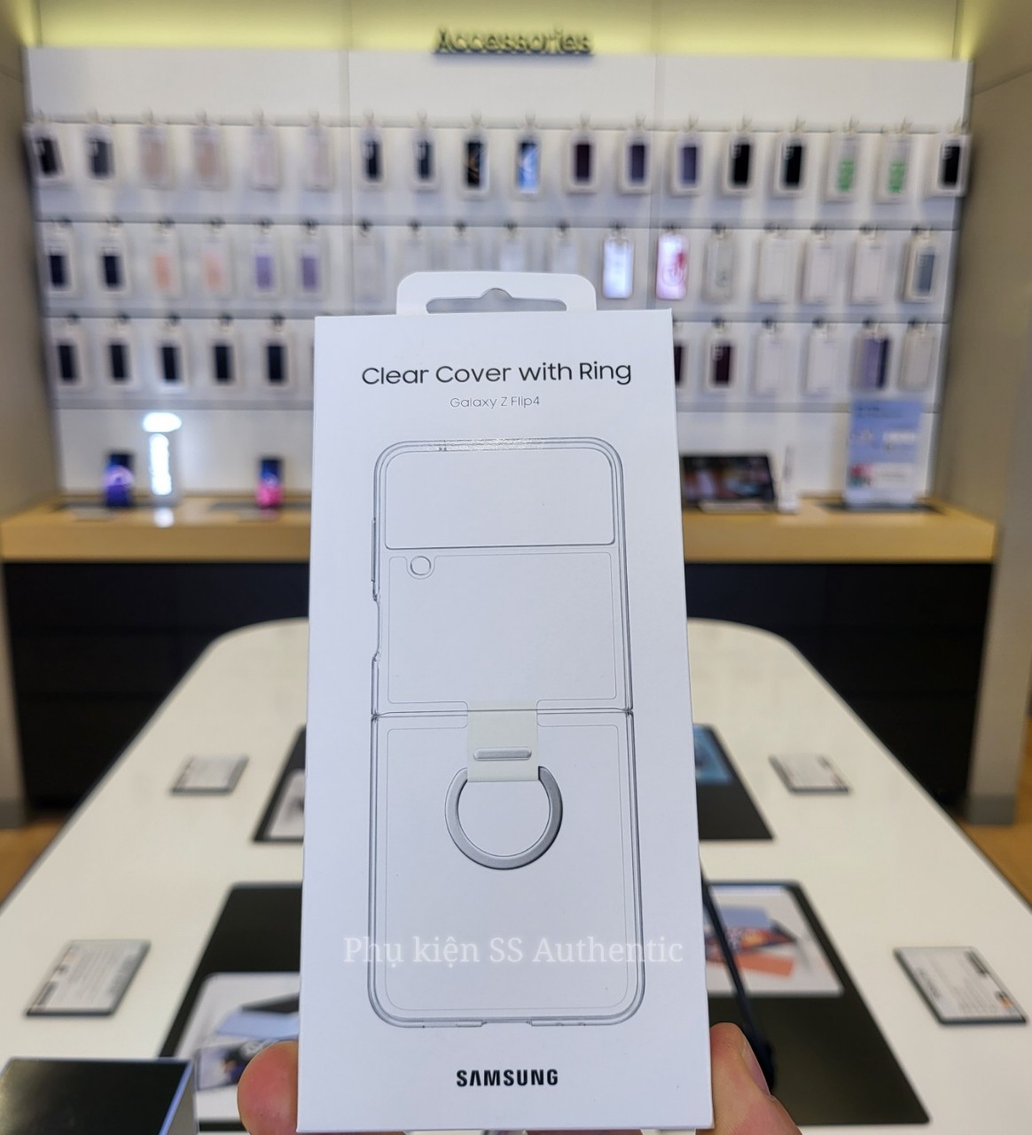 Ốp lưng cho Samsung dành cho Z Flip 4 - TRONG SUỐT - Clear cover - Hàng chính hãng