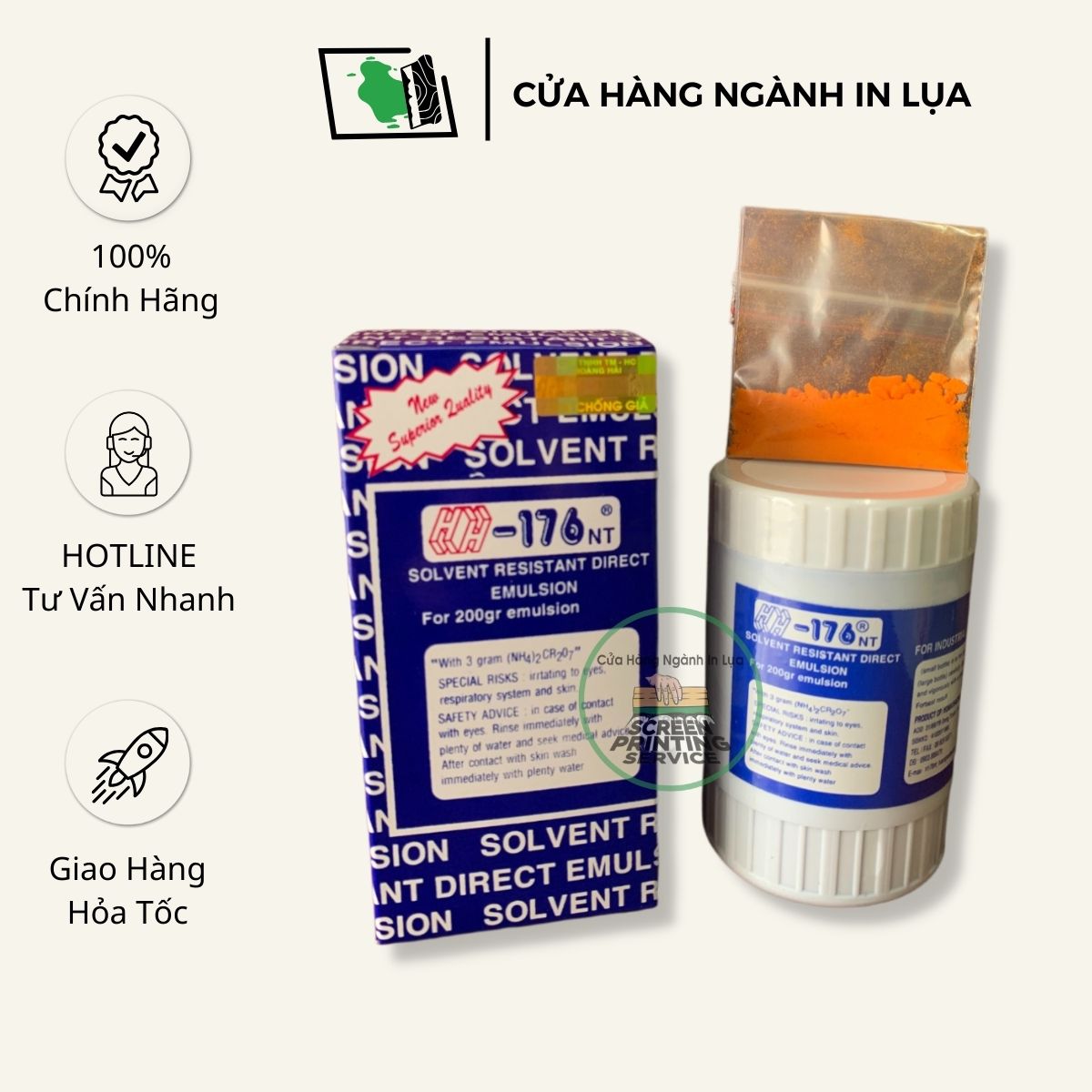 Keo chụp bản in lụa H-176 NT hệ dầu