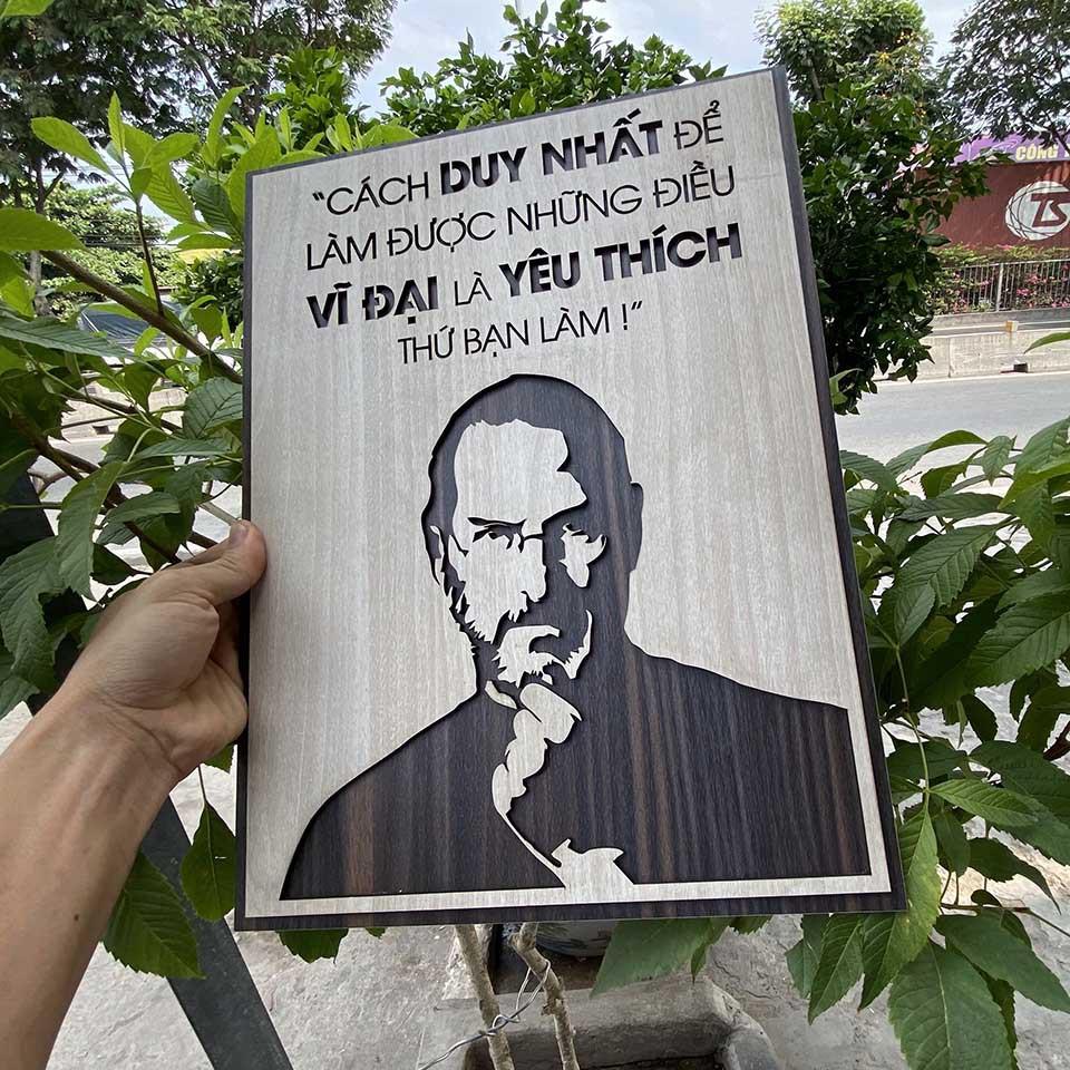 Tranh động lực TBIG034 - câu nói của Steve Jobs "cách duy nhất để làm được những điều vĩ đại là yêu thích thứ bạn làm"