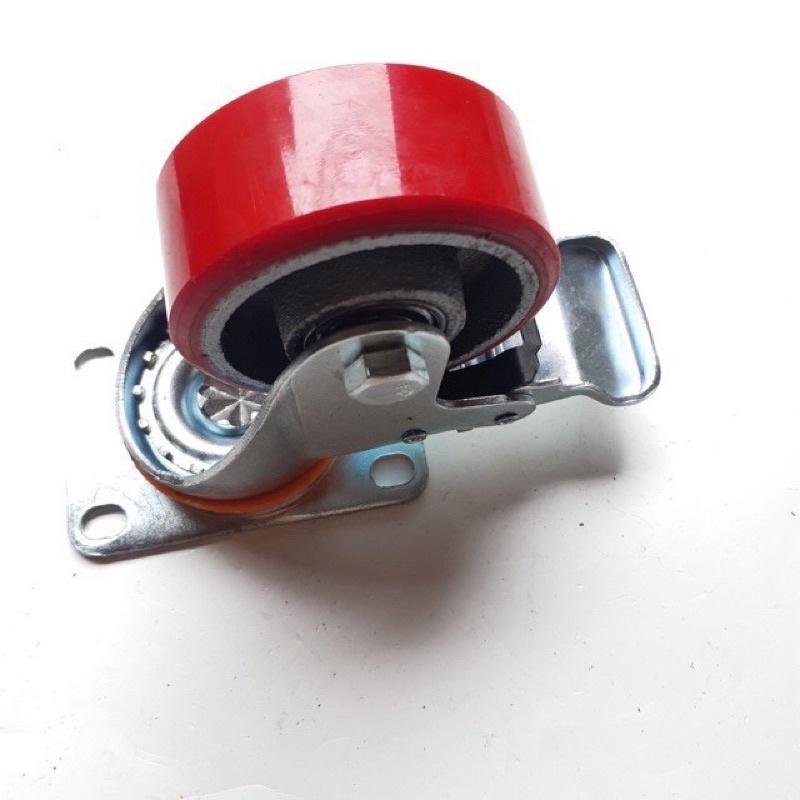 Bánh xe PU 100mm càng dày 5mm lõi gang đúc siêu bền