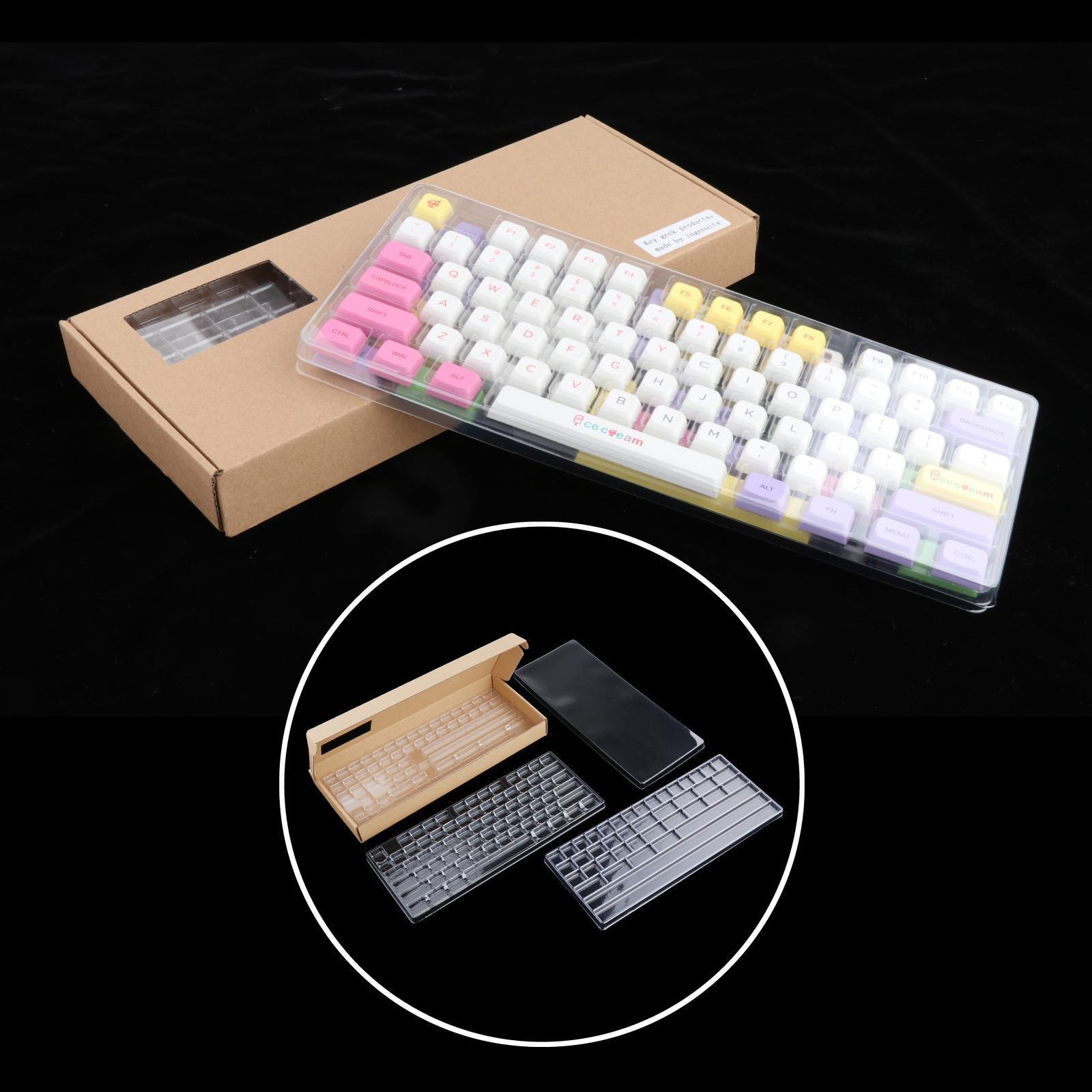 2X 3 Layers Keycap Storage Box w/ Lid with Dividers Keyboard Set Containers