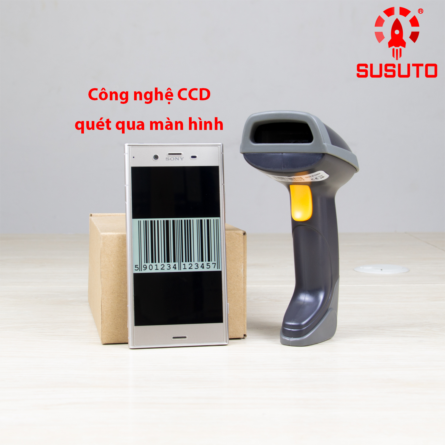 Máy quét mã vạch không dây đơn tia CCD 1D SC-870G - Hàng chính hãng