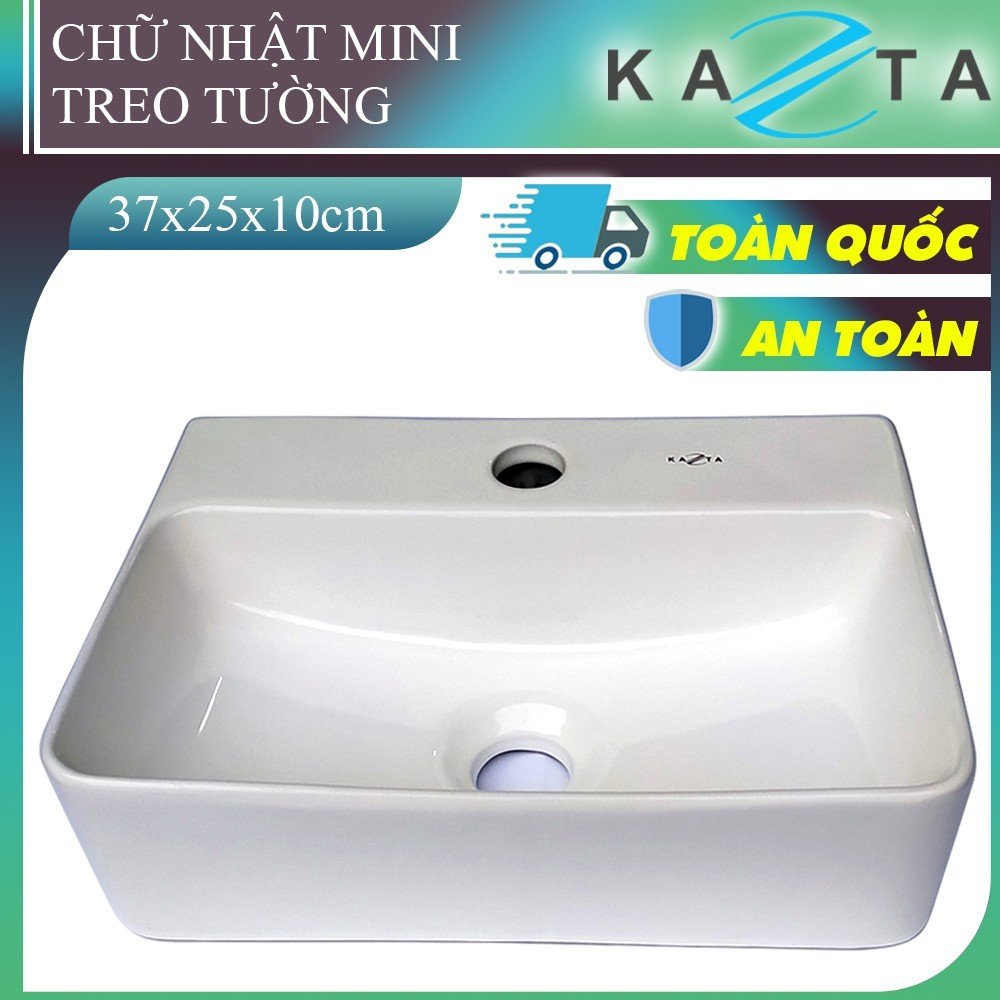 Lavabo Treo Tường Chữ Nhật Mini Cỡ Nhỏ KAZTA KZ-CL177