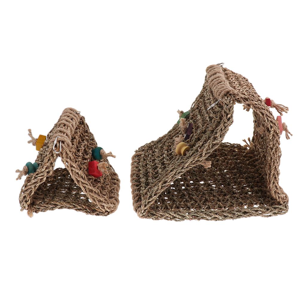 Bird Hammock Hanging Snuggle Cave Hamster Hut Bird Parrot Hideaway Toys S