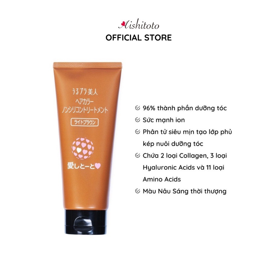Kem Nhuộm Dưỡng Tóc AISHITOTO Hair Colour Treatment Màu Nâu Nhạt 200g
