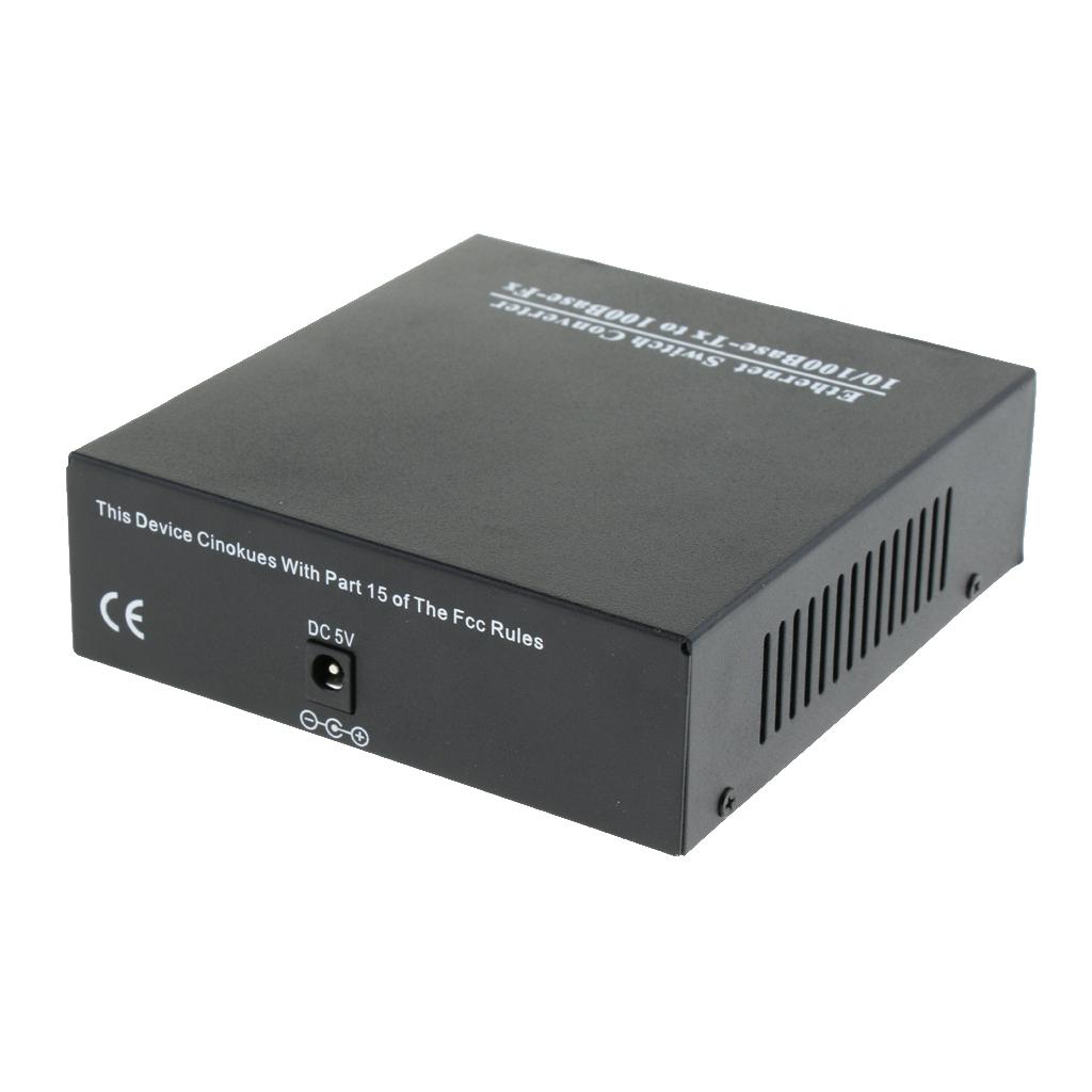 10/100Mbps Fiber Optic Ethernet Media Converter Adapter Gigabit Single Mode