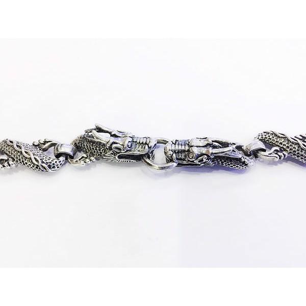 LẮC TAY NAM ĐẦU RỒNG BẠC ITALY CAO CẤP 925 KHÔNG PHAI MÀU