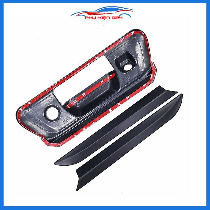 Ốp tay mở cốp Navara 2015-2016-2017-2018-2019-2020-2021 ha màu đen mạ crom trang trí xe chống va đập hiệu quả