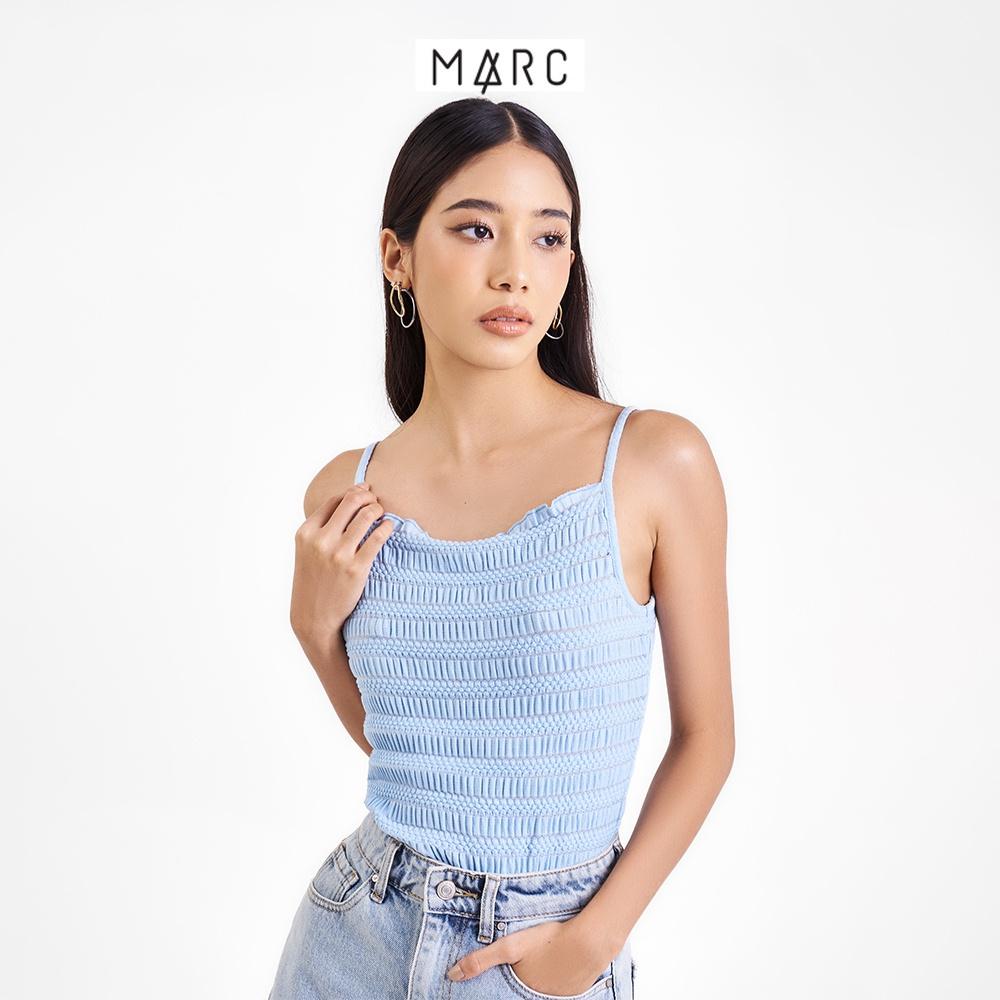 Áo 2 dây nữ MARC FASHION thun form ôm cuốn biên cổ và lai FALT093522