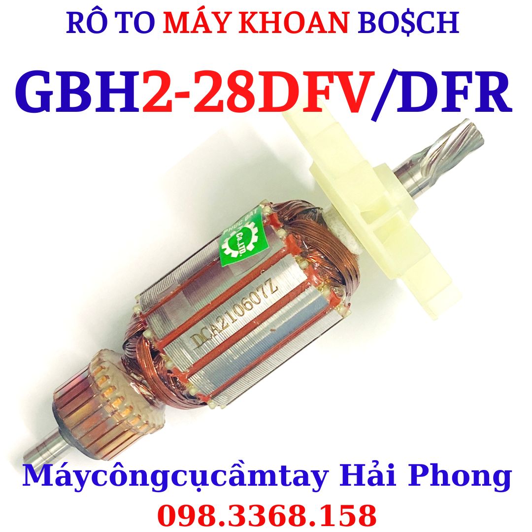 Rô to máy khoan bê tông 'BO$CH' 3 chức năng Mod.'GBH2-28DFR/DFV' ( 220V-50/60Hz-820W ). Rotor 7 rănr dấu Huyền