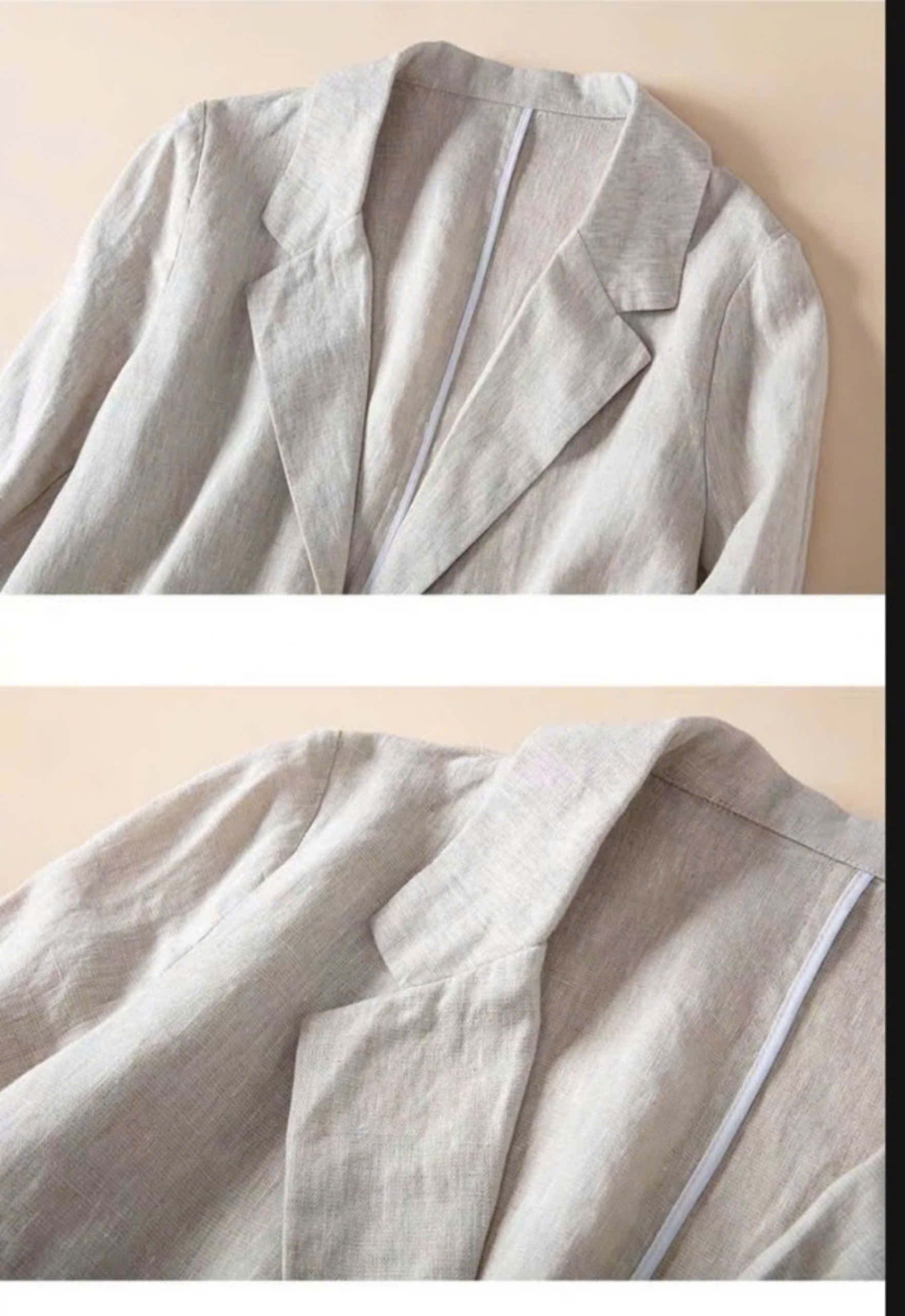 Áo khoác blazer mới về màu be tiêu siêu tôn da với thiết kế cổ ve vuông, túi bổ nắp siêu xinh