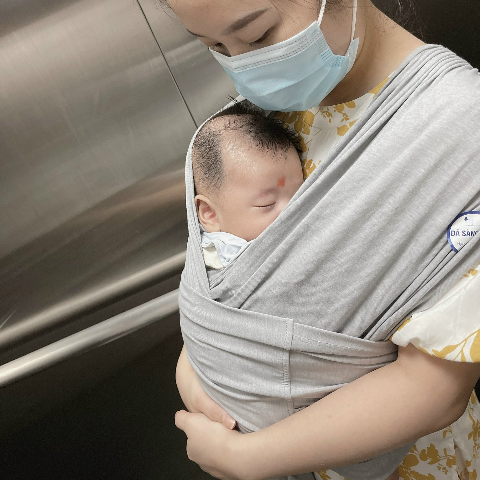 Địu vải EmBé Sling dành cho bé sơ sinh từ 0-24 tháng, dòng FLEX/ FLEX plus có dây tăng đơ để điều chỉnh size