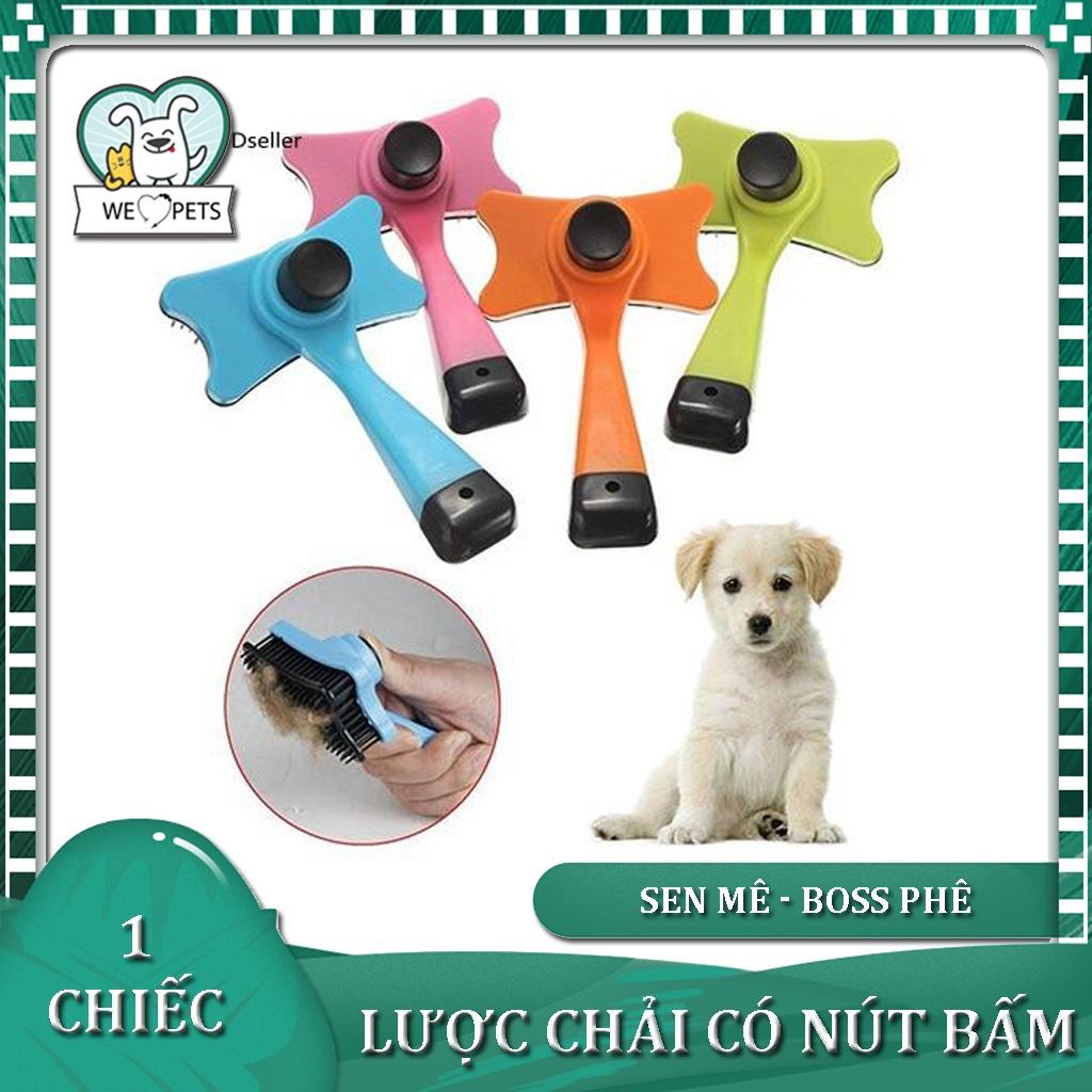 Lược chải lông chó mèo thú cưng chuyên nghiệp có nút bấm lông thừa tiện dụng