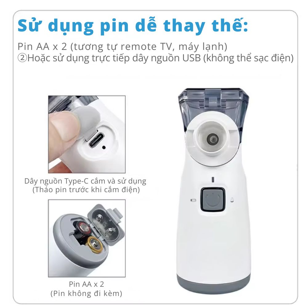 Máy Xông Khí Dung Cầm Tay Kachi YS35: Giải Pháp Hô Hấp Linh Hoạt Mọi Lúc, Mọi Nơi - hàng chính hãng