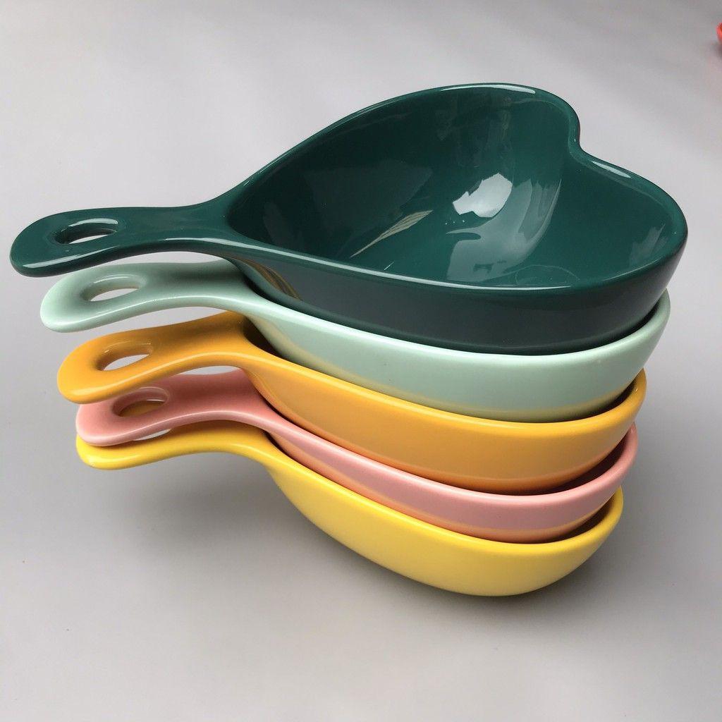 Green House - Bát sứ Trái Tim 5 Màu Chén Sứ dùng ăn dặm, ăn cơm decor trang trí