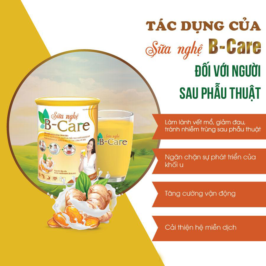 Sữa nghệ B - Care cho người sau phẫu thuật lon thiếc