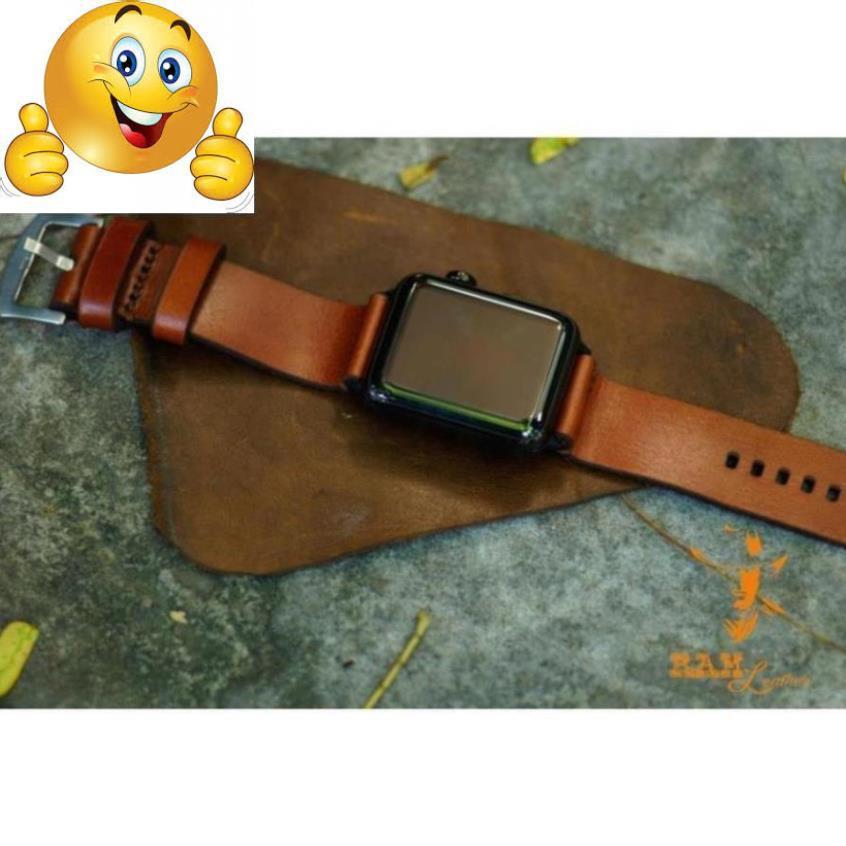 DÂY ĐỒNG HỒ DA BÒ NÂU ĐỎ DÀNH CHO APPLE WATCH – HÀNG CHÍNH HÃNG