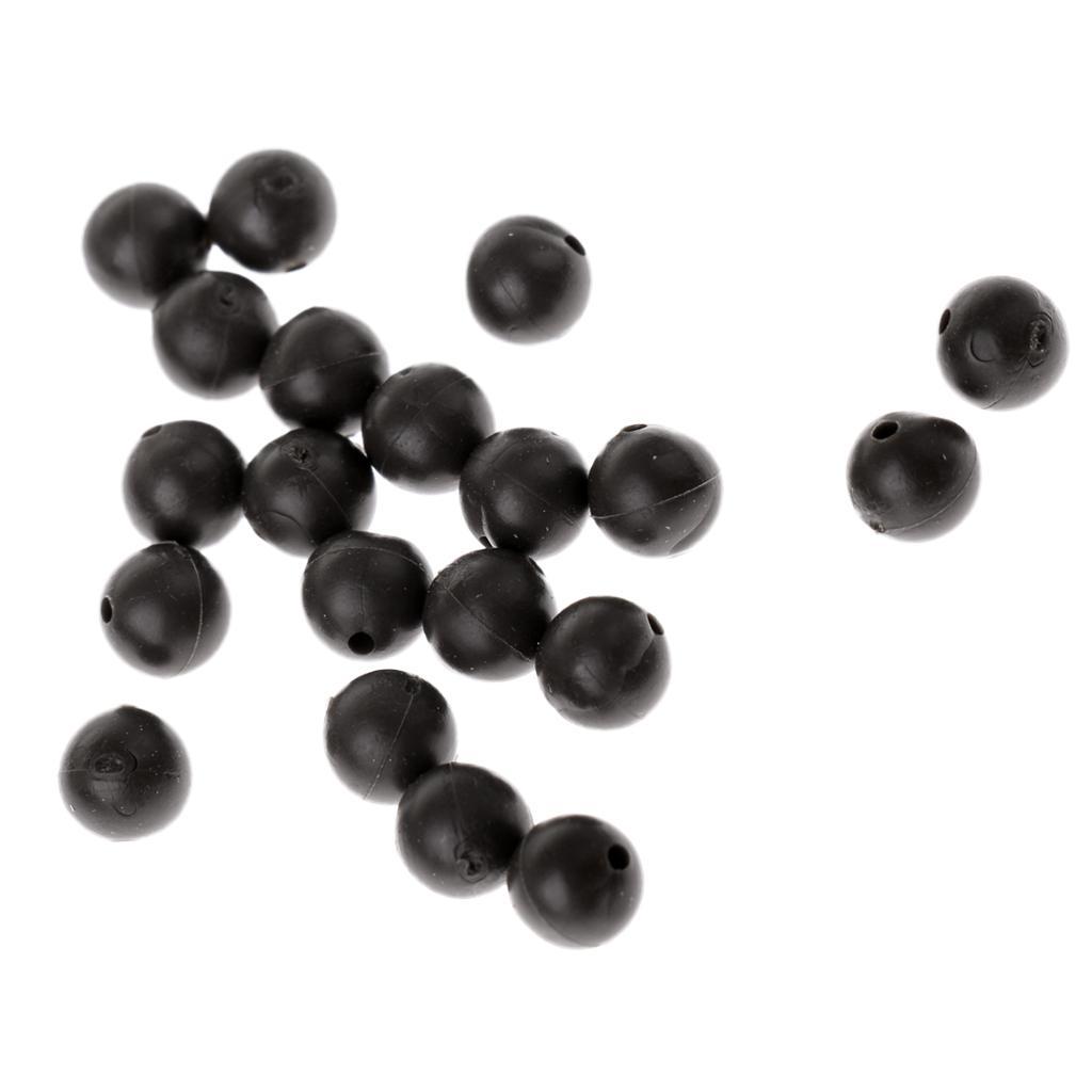 20pcs 5mm Rubber Fishing Beads Lure Carp Fishing Beads Terminal Tackle Suitable for Lake River Fishing