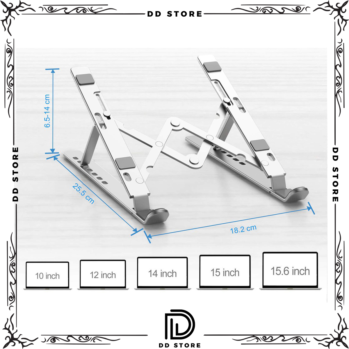 Giá Đỡ Laptop Hợp Kim Nhôm Cao Cấp STA 100 Có Thể Gấp Gọn, Giúp Tản Nhiệt Laptop, Macbook, Máy Tính Xách Tay. 07 Vị Trí Điều Chỉnh Góc Độ - Hàng Chính Hãng
