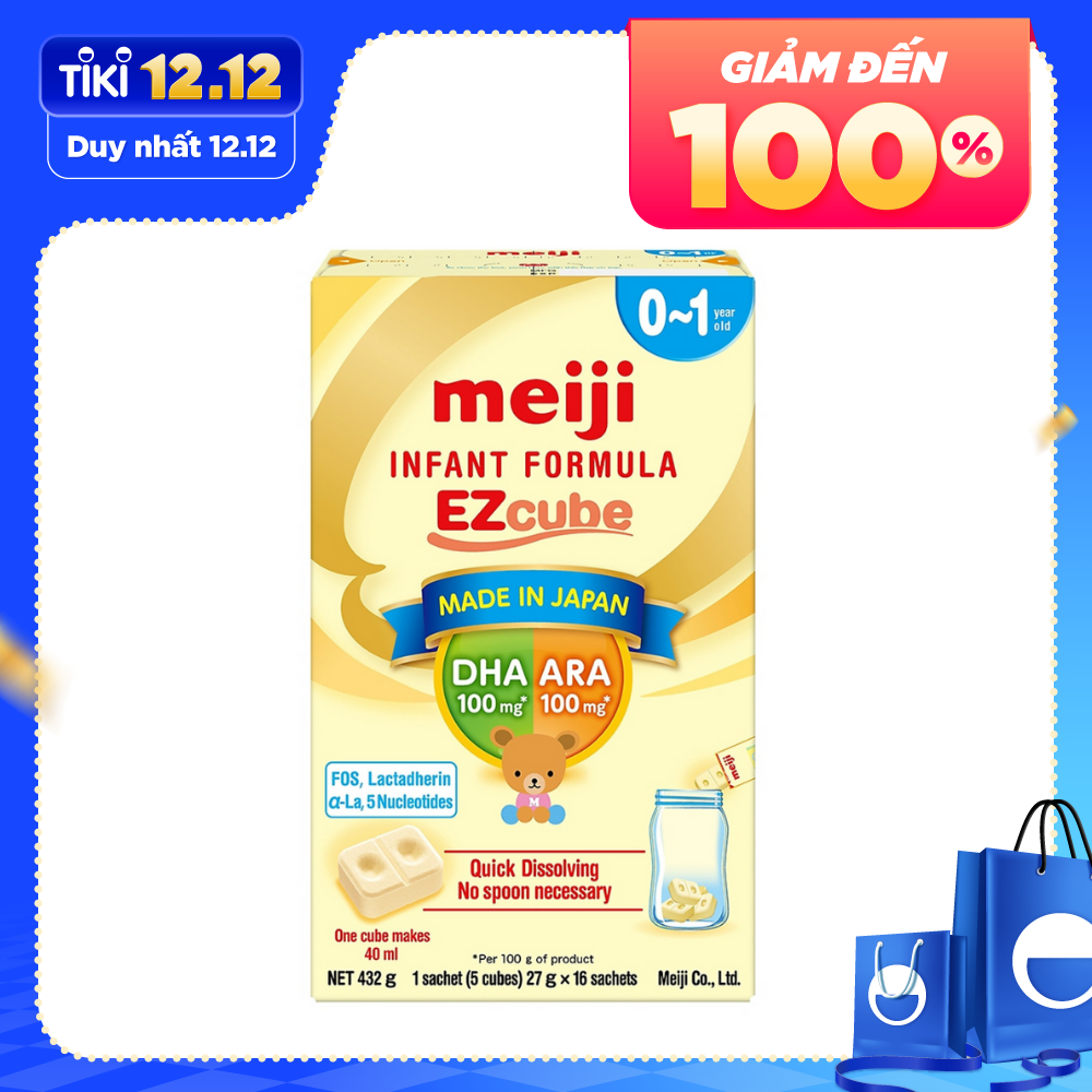 Sữa Meiji Ezcube Infant Formula Dạng Viên (432g)