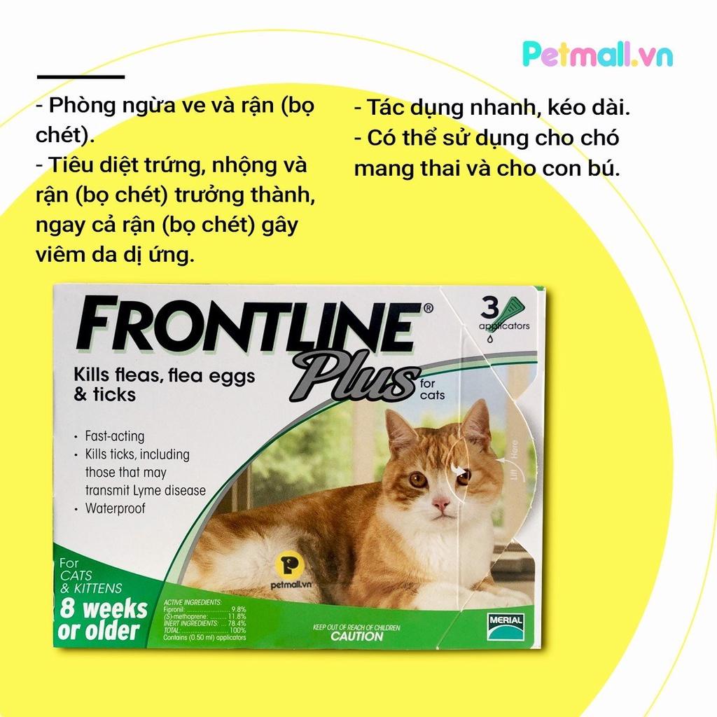 Nhỏ gáy cho mèo tr ị ve rận Frontline Plus diệt bọ chét nấm viêm da