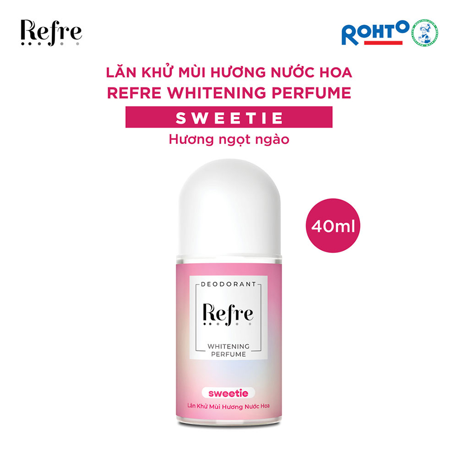 Lăn Khử Mùi Dưỡng Trắng Hương Nước Hoa Refre Whitening Sweetie Hương Ngọt Ngào (40ml)