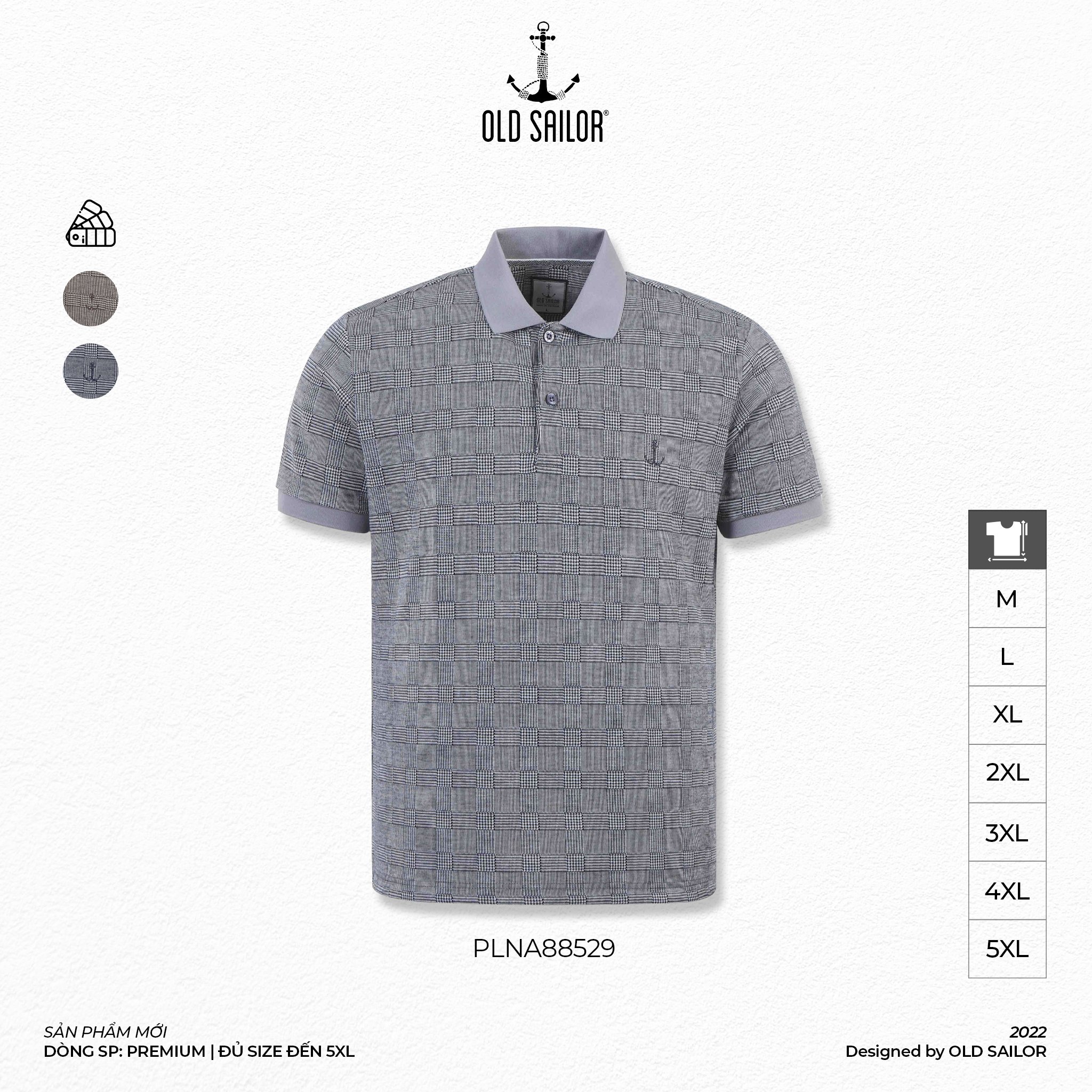 Áo polo nam vải dệt kim Old Sailor - O.S.L KNIWEAR KS POLO - PREMIUM - 88529 - Big size upto 5XL