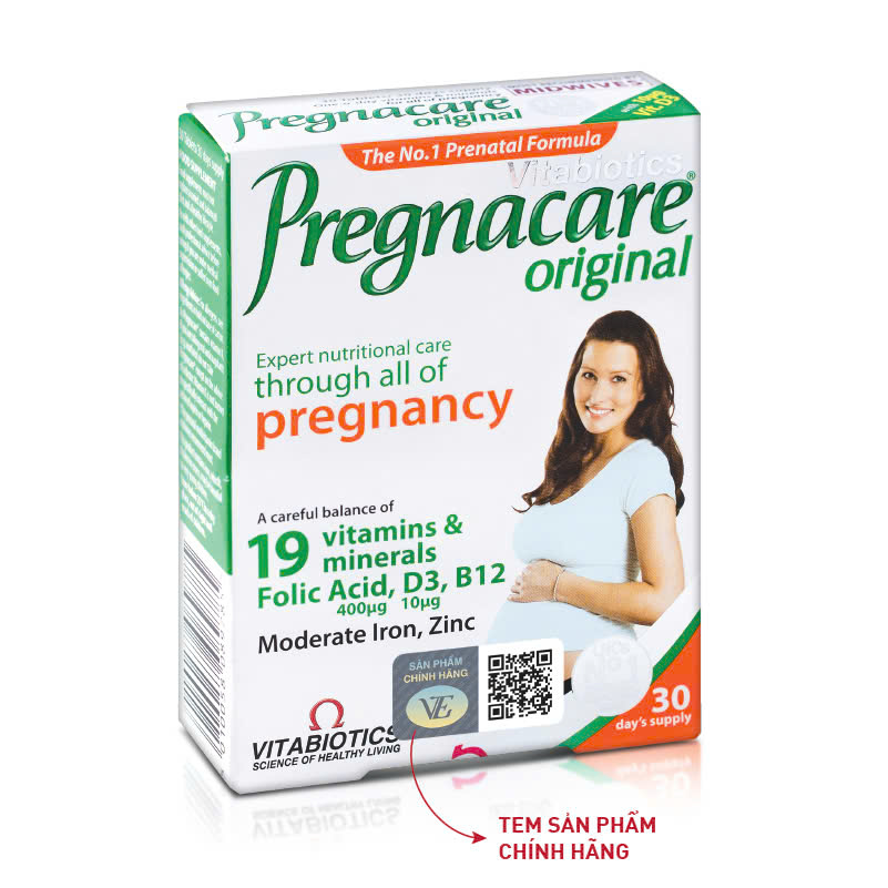 Viên Uống Pregnacare Original Vitabiotics - Vitamin tổng hợp cho bà bầu &amp; mẹ sau sinh (2 vỉ x 15 viên)