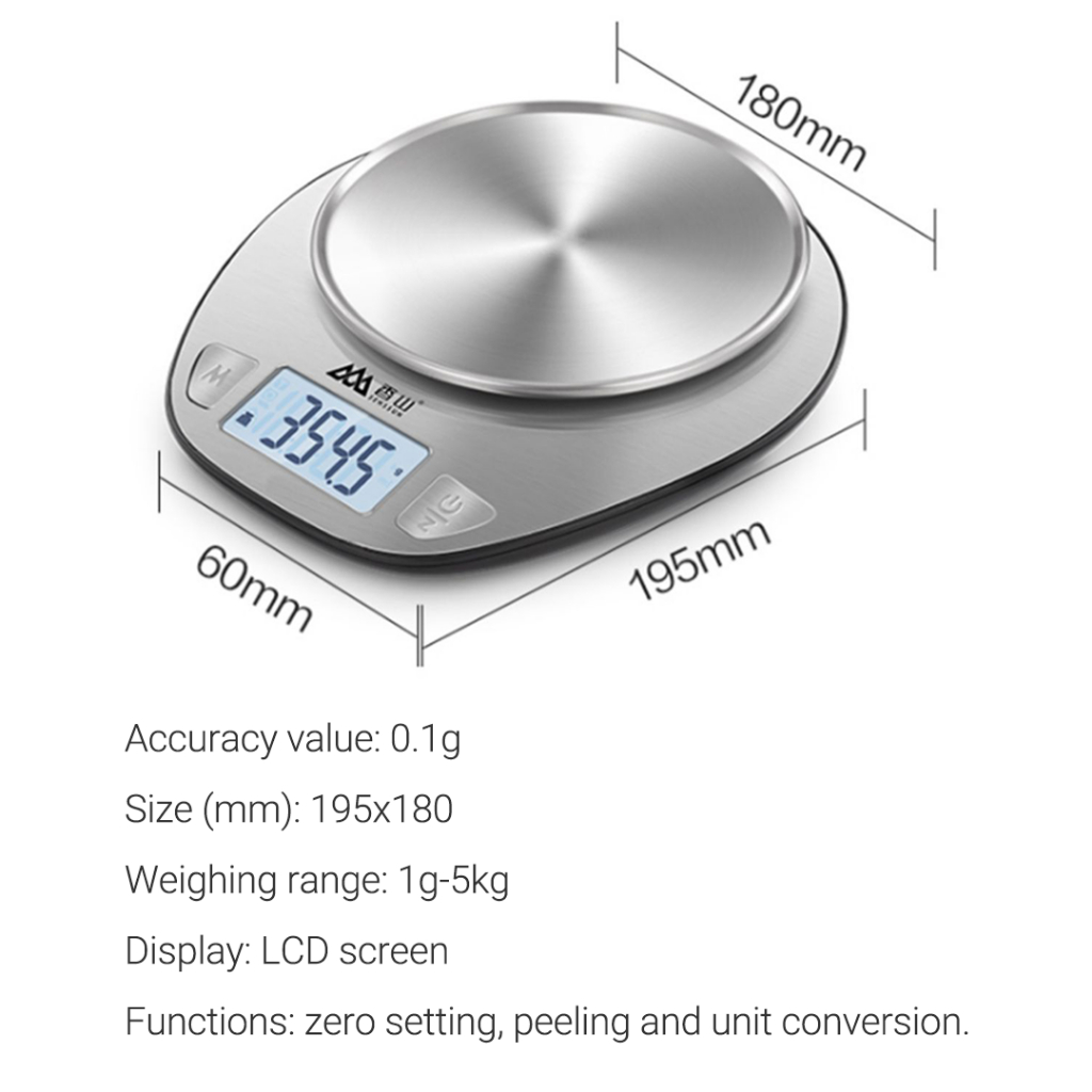 Cân điện tử nhà bếp xiaomi youpin senssun 5kg độ chính xác cao cân 0,1g giá trị chính xác để nướng và nấu ăn