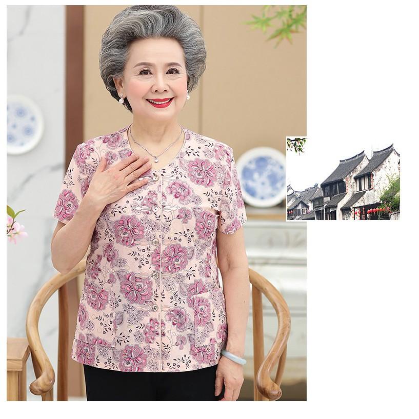 Bộ quần áo cho bà già có 2 túi áo, bộ quần áo cho mẹ, bộ quần áo trung niên_hàng sẵn