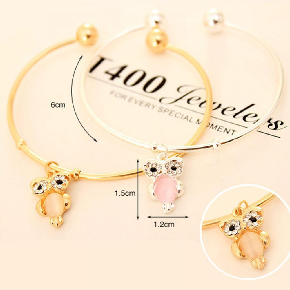 Vòng tay nữ mặt hình con cú đính đá phukienshop