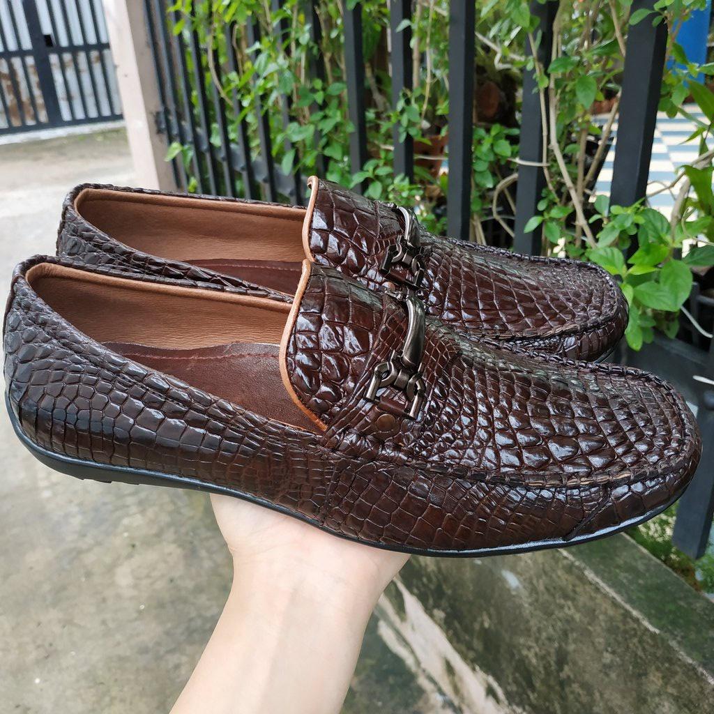 Giày Lười/mọi nam Da Chân Cá Sấu Đẹp Khó Cưỡng!