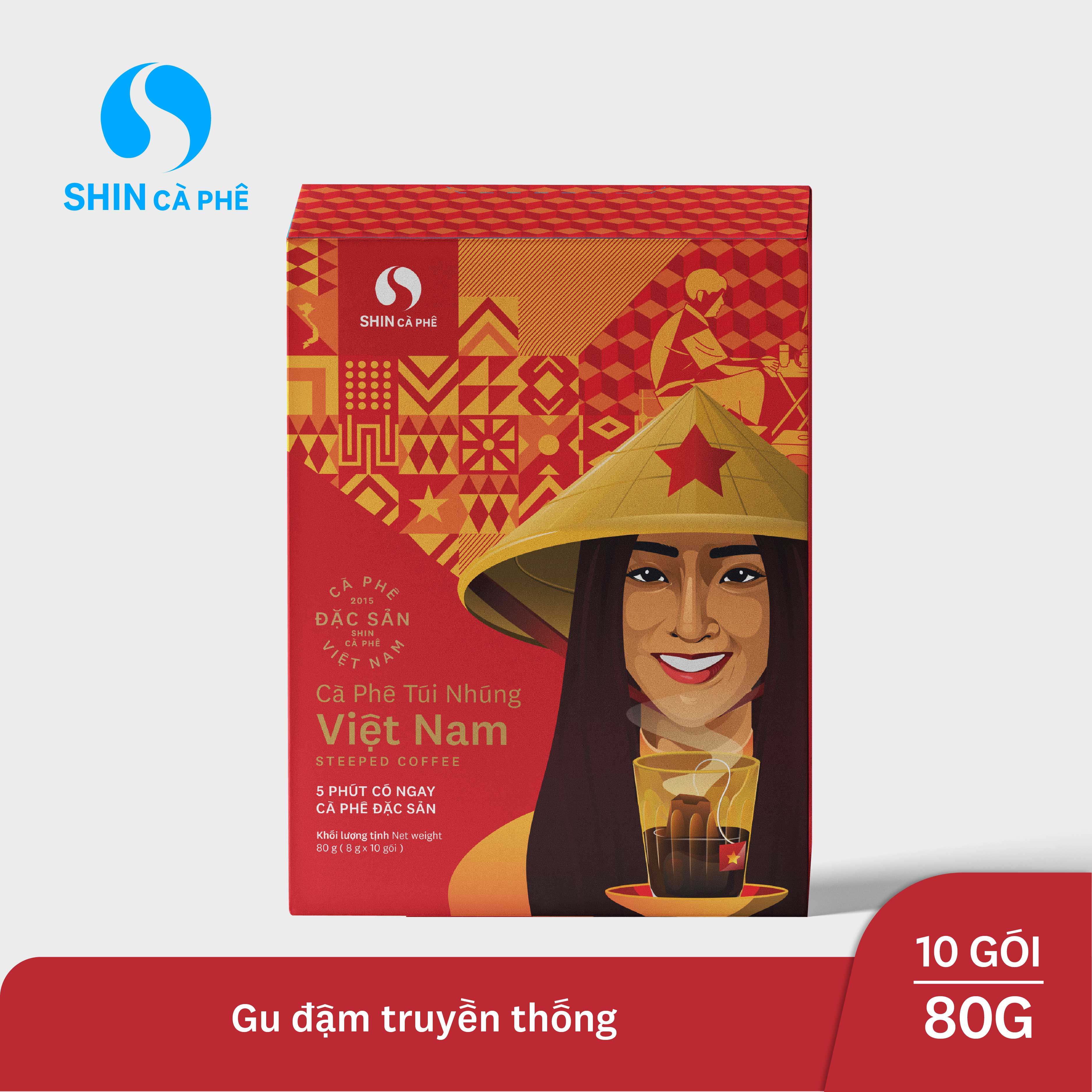 SHIN Cà Phê - Cà phê túi nhúng tiện lợi hộp 10 gói