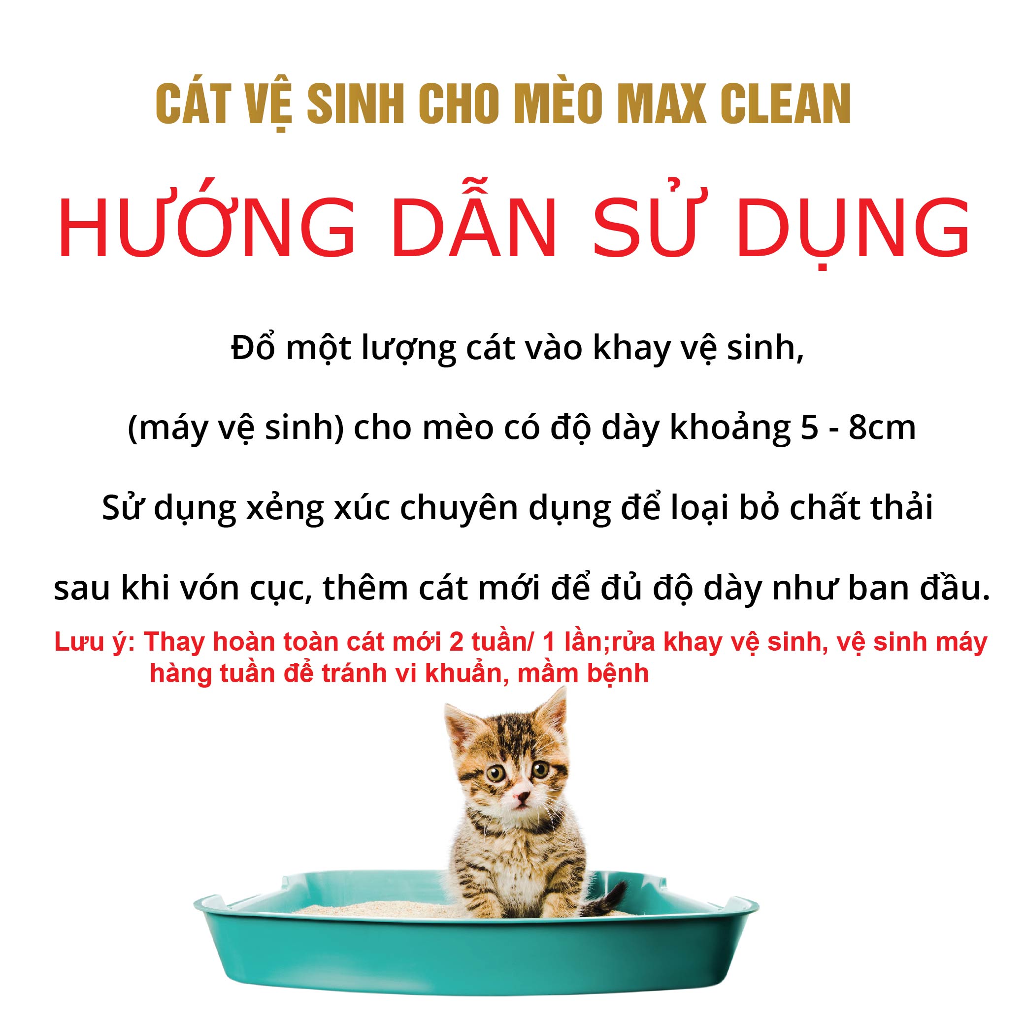 Cát Vệ Sinh Cho Mèo Cao Cấp Max Clean Hương CAFE Siêu Vón Siêu Ít Bụi, Trọng Lượng 4Kg