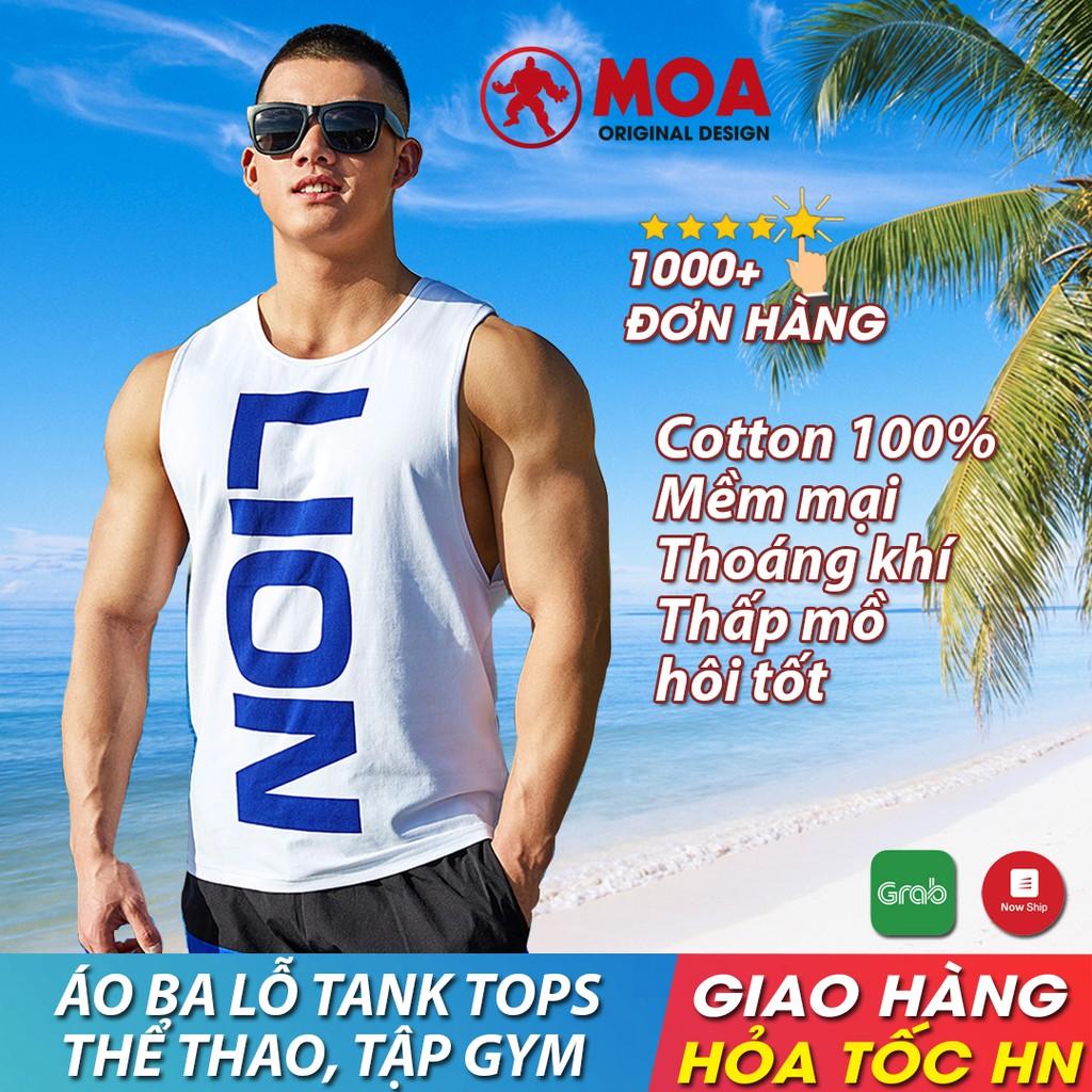 Áo ba lỗ nam, áo thun 3 lỗ thể thao nam, tập gym, form rộng đẹp, cotton đàn hồi tốt - Freesize từ 65-90kg