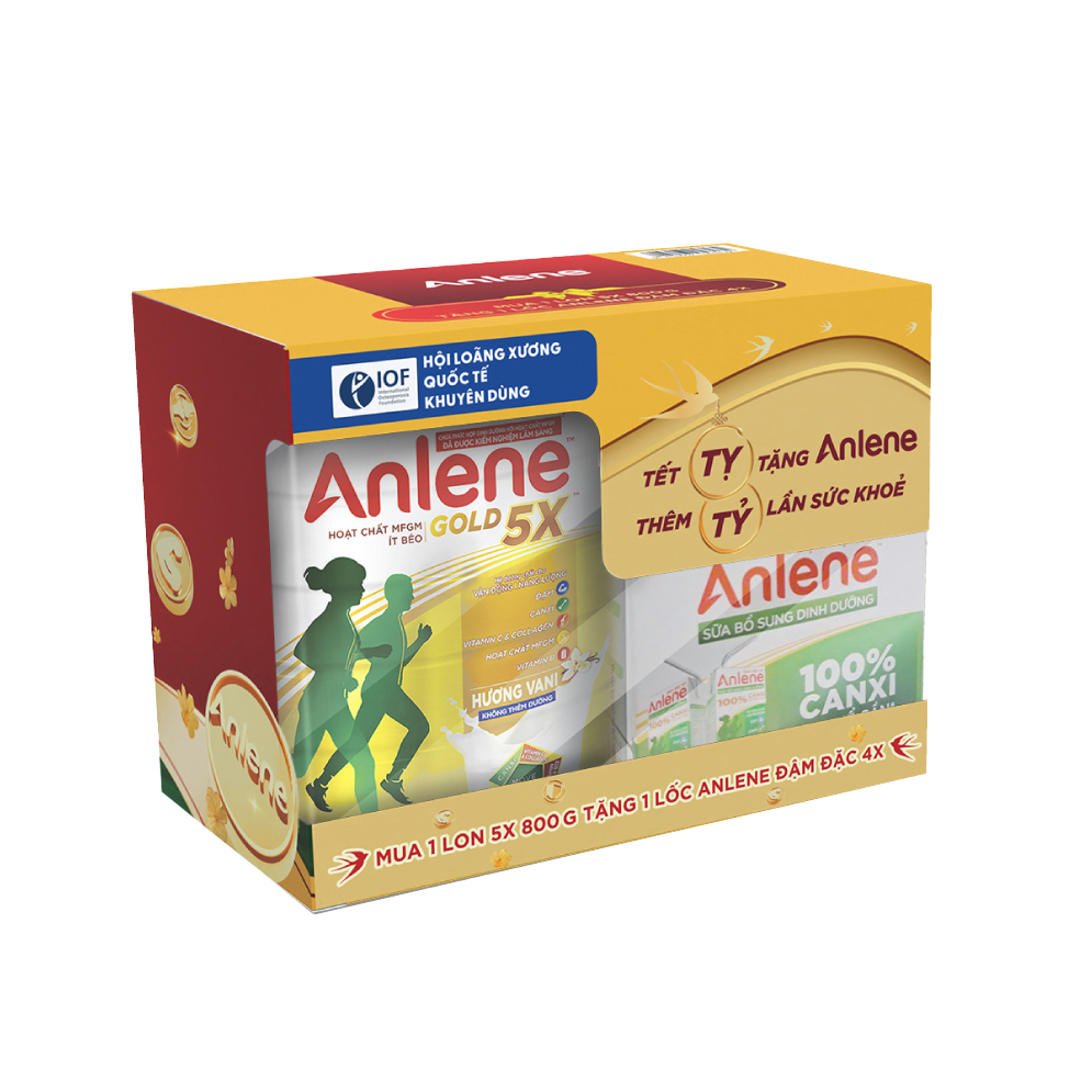 Combo 3 TPBS Anlene Gold hương vani 800g - Tặng máy vắt cam