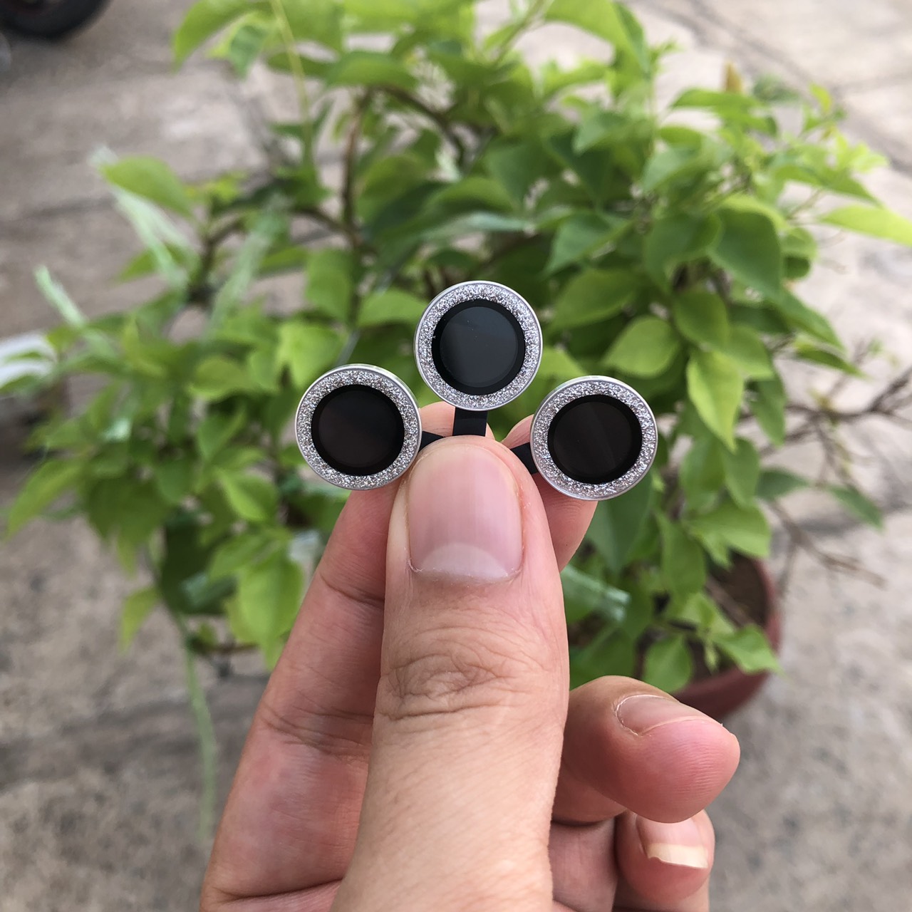 Combo Bộ Vòng Kim Cương KUZOOM Bảo Vệ Camera iPhone 12Pro - 12Pro Max - Chống Bụi Và Mờ Camera - Siêu Xịn Xò Và Sang Chảnh - Tôn Thêm Vẻ Sang Trọng Cho iPhone Của Bạn - - Hàng Chính Hãng