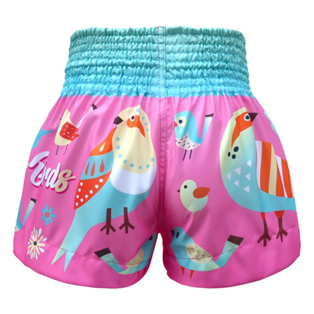 Quần Tuff Muay Thai Pink Pastel Birds Pattern